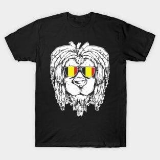 Rasta Reggae Lion Belgium Gift Rastafari T-Shirt